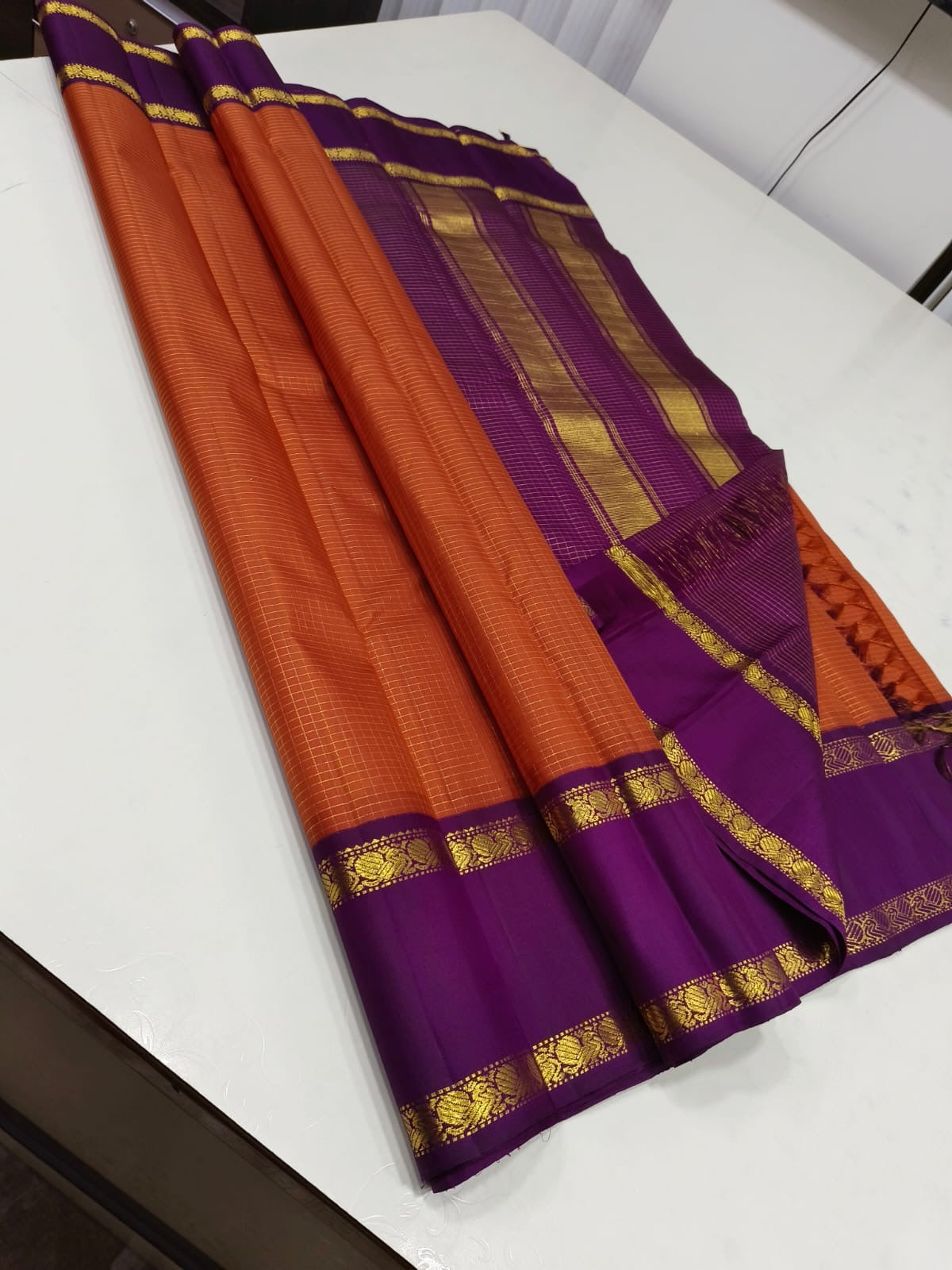 Kanchi in Korvai Pattern with 2g Zari