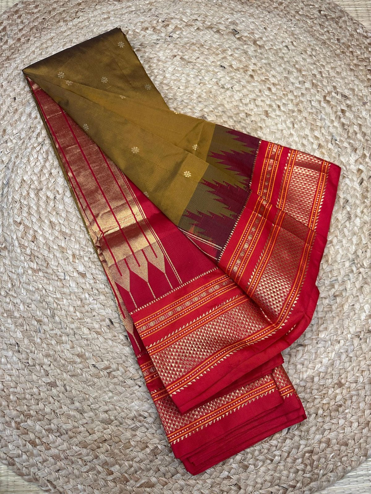 Chikki Paras Saree in Traditional Colors