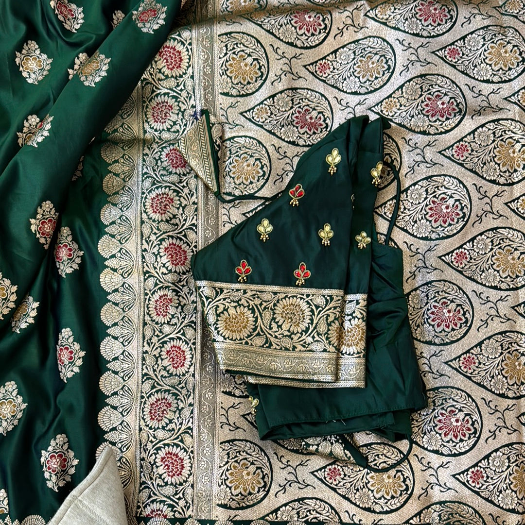 Pure Banarasi Saree in Green