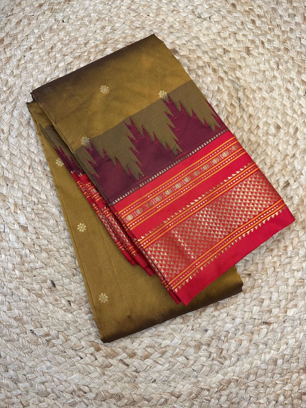 Chikki Paras Saree in Traditional Colors