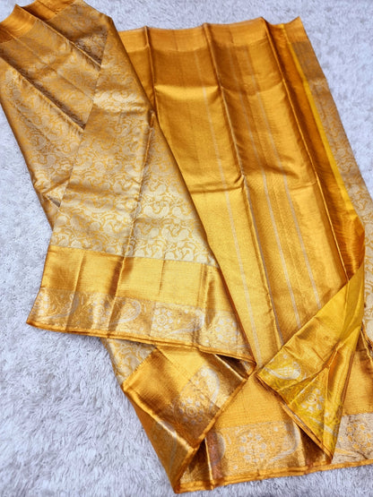 Pure Kanchivaram in Gold Tone