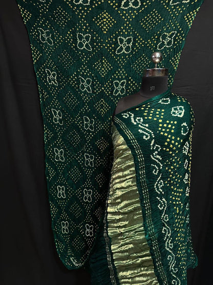 Handwoven Bandhini Saree