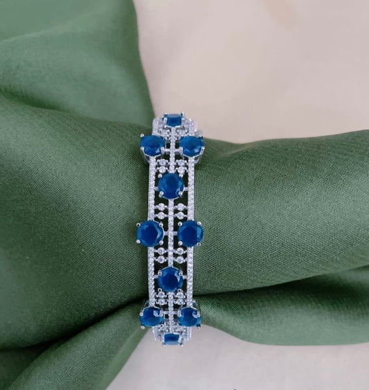 Riaa Cz Blue Sapphire Bracelet