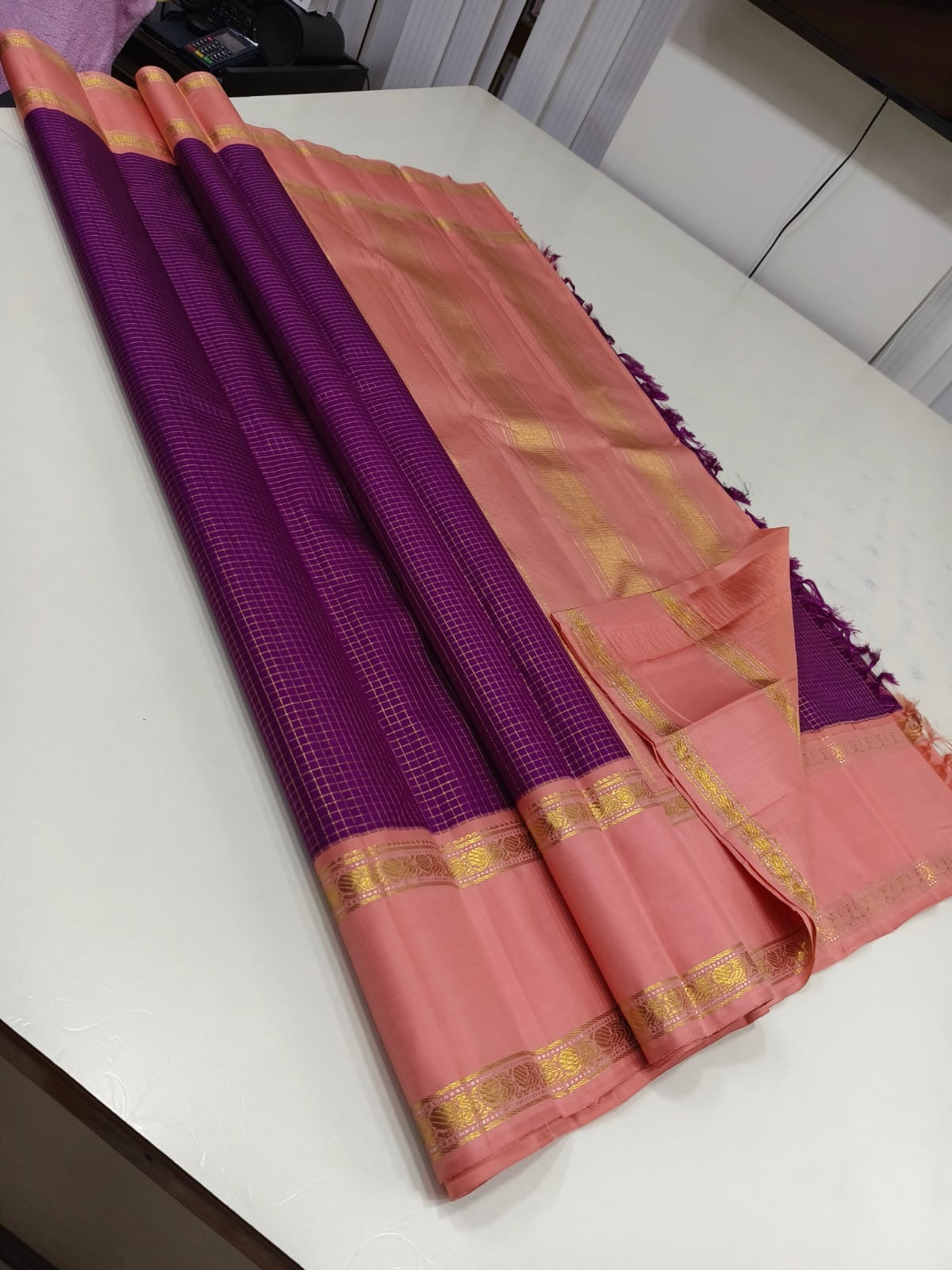 Kanchi in Korvai Pattern with 2g Zari