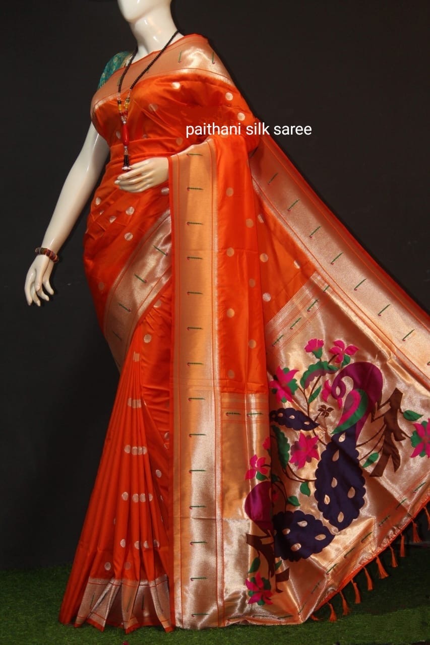 Paithani Inspired Soft Silk Sarees