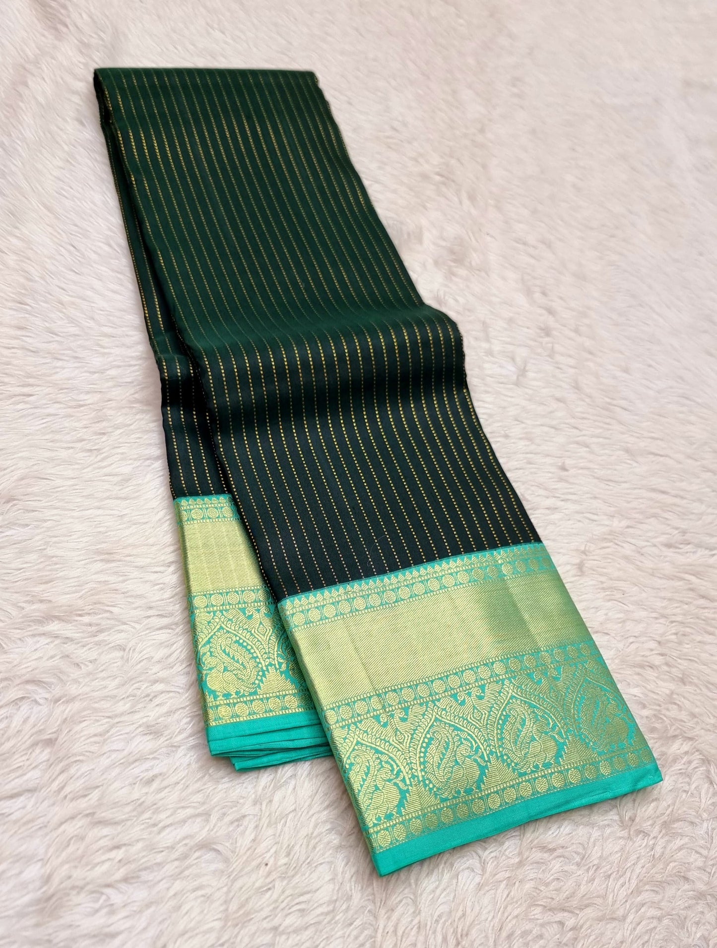 Pure Handloom Kanchi with Stripes