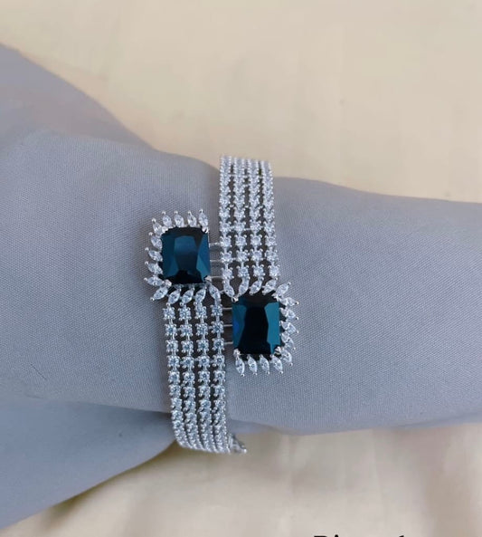 Riaa Cz Sapphire Twist Bracelet