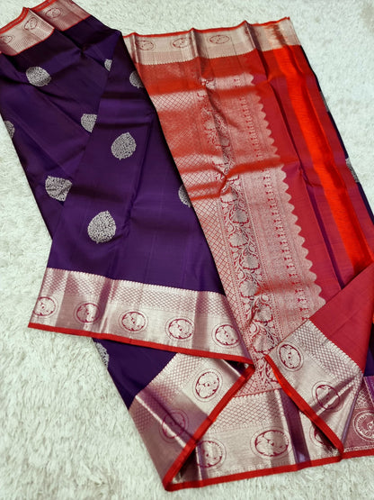 Pure Kanchipuram Sarees with 1 Gram Gold Zari