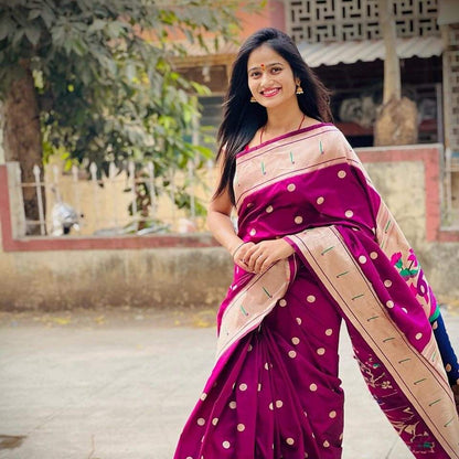 Paithani Inspired Soft Silk Sarees