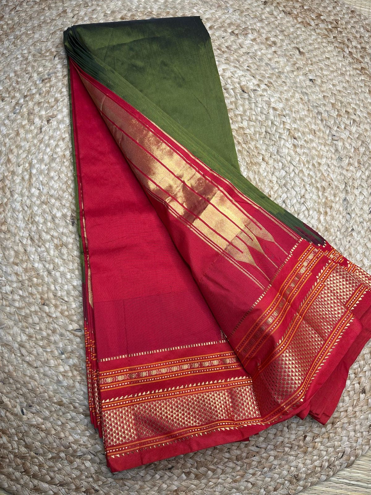 Chikki Paras Saree in Traditional Colors