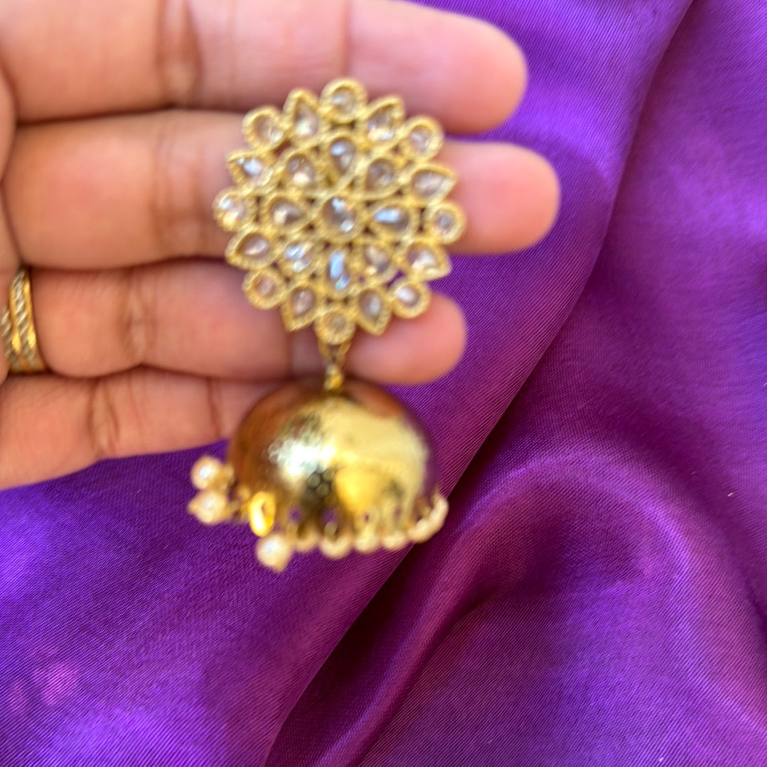 Kundan Stud Jhumka