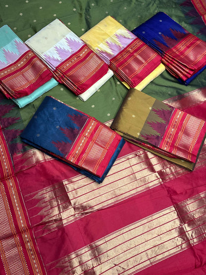 Chikki Paras Saree in Traditional Colors