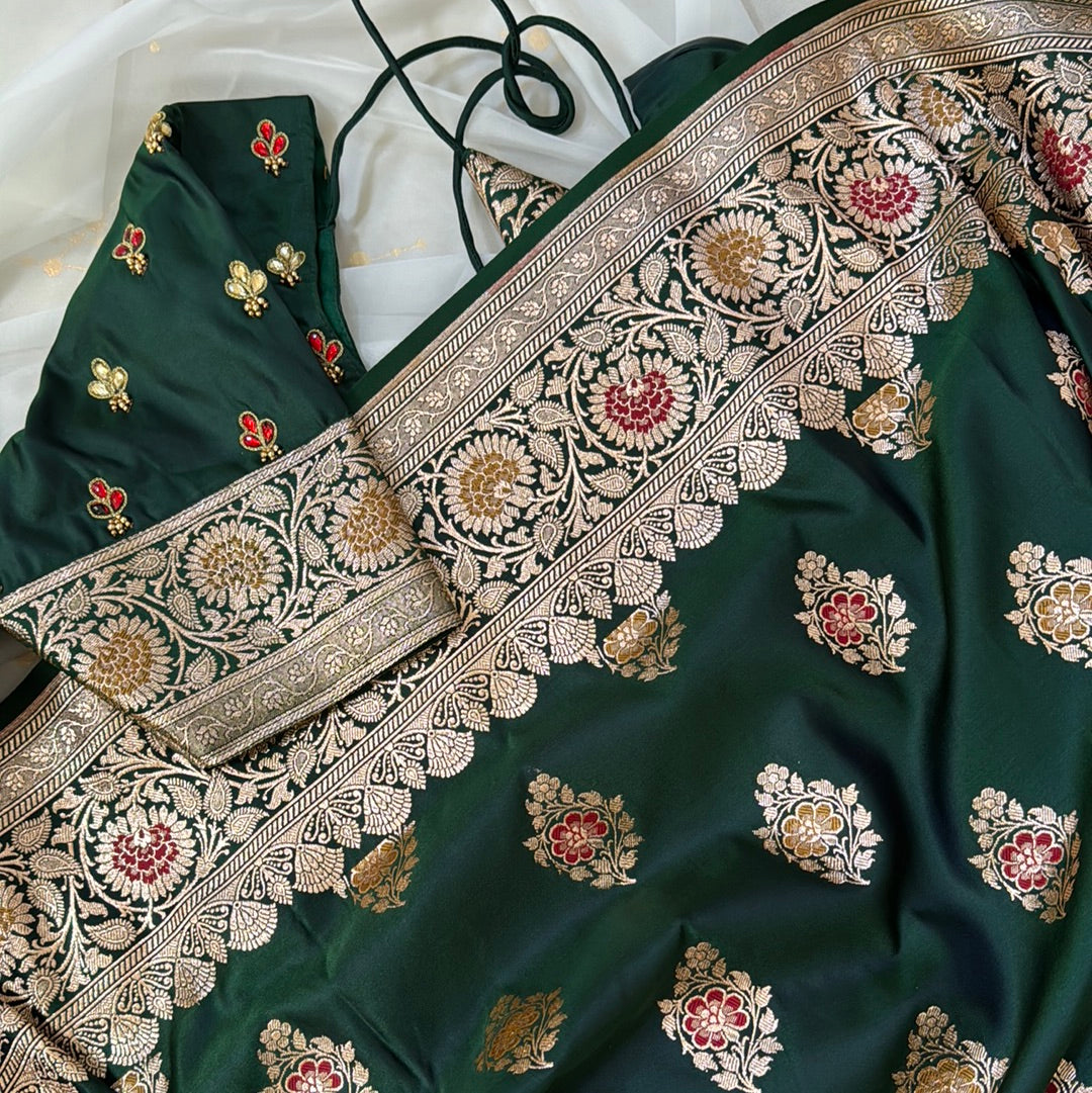 Pure Banarasi Saree in Green