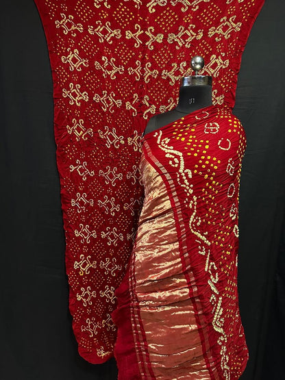 Handwoven Bandhini Saree