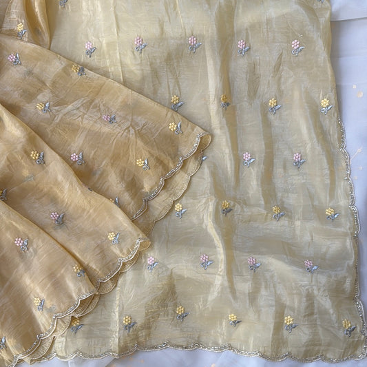 Party Wear Saree in Yellow