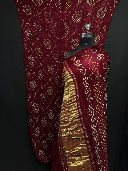 Handwoven Bandhini Saree