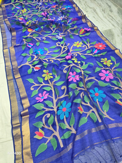 Pure Muslin Jamdani Handloom saree