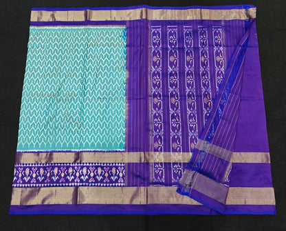 Pure Silk Pochampally Ikkath Sarees with Khaddi Border