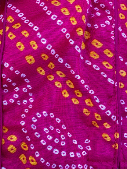 Pink Bandhani Print Blouse