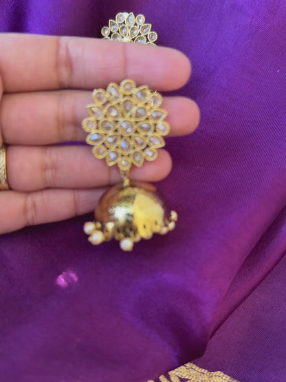 Kundan Stud Jhumka